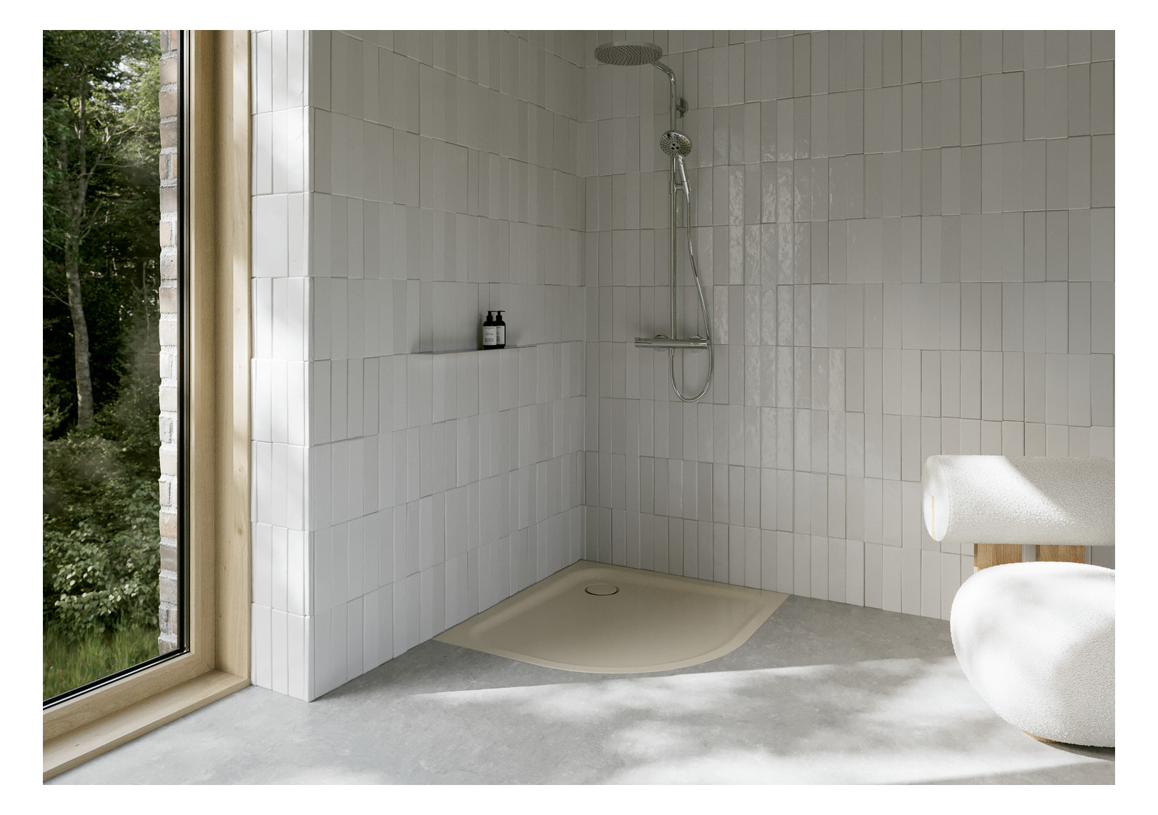 Duschwanne BetteCorner 8119 75x90x3,5cm, jasmin