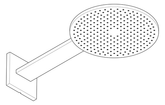 hansgrohe Kopfbrause 300 1jet Axor mit Brausearm, chrom