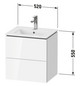 Duravit Waschtisch-Unterschrank Compact L-Cube 52x42,1x55cm, 2 Schubkästen, wandhängend, basalt matt