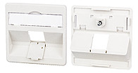 Zentralplatte RJ45 1f pws Schraubbef m.Staubschutz