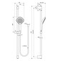 Ideal-Standard Brausekombination Idealrain Evo Jet 90 cm, 3-Funktionshandbrause, Diamond 13,4cm, chrom
