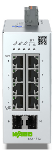 Switch Hutschiene 8x10/100/1000Mbps 2x1Gbps/MiniGBIC Managebar Layer 2