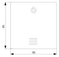 Kontrollwippe Schalter DELTAi-system ti-ws glz titanweiß Symbol Licht