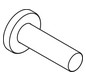 HEWI Reservepapierhalter 477 120x33mm, mit Rosette, reinweiß