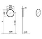 VitrA Bad Spiegel Sento Kids 40 x 1,8 x 40 cm, rund, Wandmontage, Korpus orange