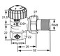 Heimeier Thermostat-Ventilunterteil V-exact II Rp 3/8 x R 3/8, Eck, Rotguss vernickelt