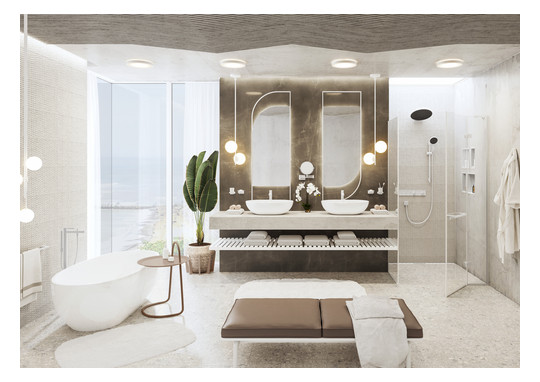 hansgrohe Badetuchhalter AddStoris Länge 648mm, Wandmontage, Metall, mattweiß