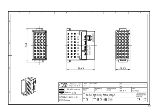 HART HAN High Density Modul  09140363101 