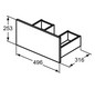 IS obere Schublade 50cm Eurovit+ Nussbaum geflammt