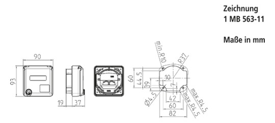 Datendose 2f Cat6 IP44 Cepex UP/Einb RJ45 Kst Unterputz/Einbau