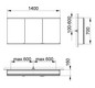 KEUCO Spiegelschrank Royal Modular 2.0 DALI 1400 x 700 x 160 mm, 1 Steckdose, 1 Doppel-USB-Ladestelle, Wandvorbau, 3 Türen, beleuchtet