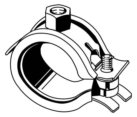 aquatherm Befestigungsschelle 250 mm, für Gleit-/Festpunktmontage