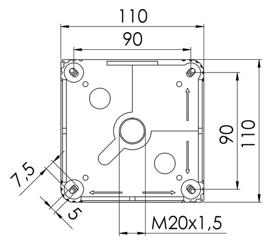 WISKA Abzweigkasten 6qmm, COMBI 607/leer 