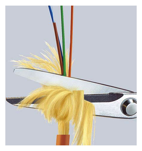 Elektrikerschere 160mm glatt