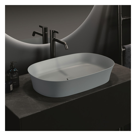 Ideal-Standard Waschtisch-Einhebelmischer Joy Ausladung 170mm, mit verlängertem Sockel, ohne Ablaufgarnitur, magnetic grey