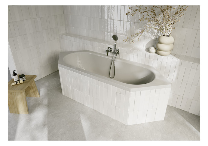 6-Eck-Badewanne BetteStarlet 2080 210x80x42cm, Glasur, manhattan