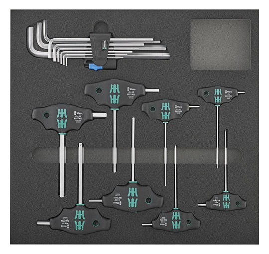 Werkzeugmodul 2/3 - 17-teilig, Wera-T-Griff...