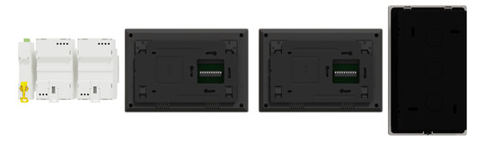 Video-Türsprechset 2Draht 2xTeiln UP/AP anthgr gr Unterputz/Aufputz 1LS