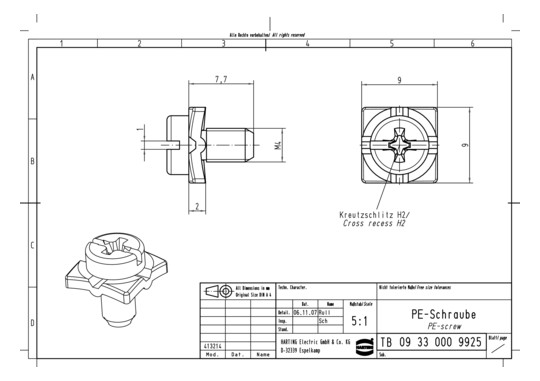HART PE-KOMBISCHRAUBE 100ST  09330009925 