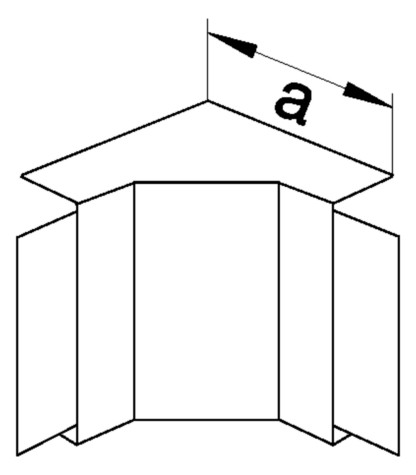 Inneneck LF-K 30x30mm ver-ws RAL9016 HFT hfr Kst unbeh