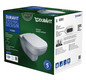 Duravit Wand-Tiefspül-WC Set D-Code mit WC-Sitz, Rimless, Durafix, weiß