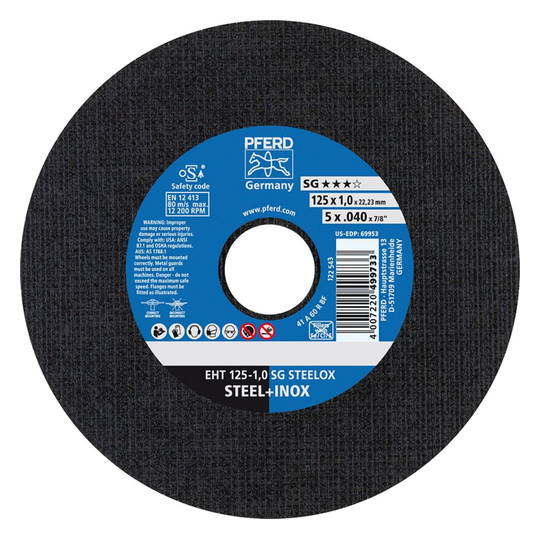 PFERD-Trennscheiben SG STEELOX - 125x1,0mm, gerade