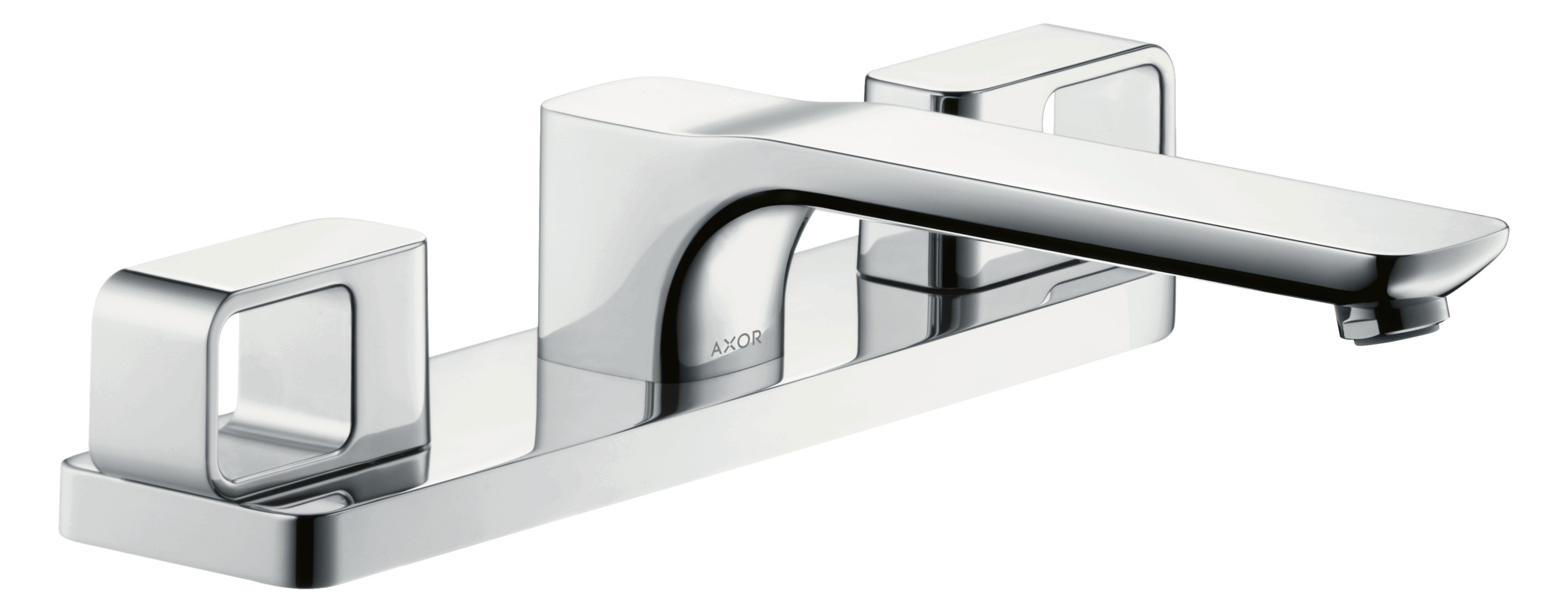 hansgrohe Fertigmontageset Axor Urquiola 3-Loch-Wannenrandarmatur, Ausladung 198mm, chrom