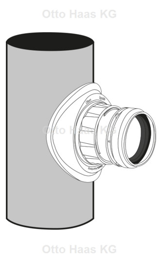 HAAS OHA-Easy-Fix ISABEL DN 110 x 50 mm, DIN 4102-B2, grau, für Abwasserleitung
