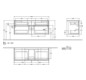 V&B Waschtischunterschrank Collaro 140x54,8x50cm, Waschtisch mittig, LED-Beleuchtung 10,4 W, white wood