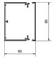 Leitungsführungskanal Kst 60x90x2000mm ver-ws LF-K unbeh hfr 4360qmm RAL9016