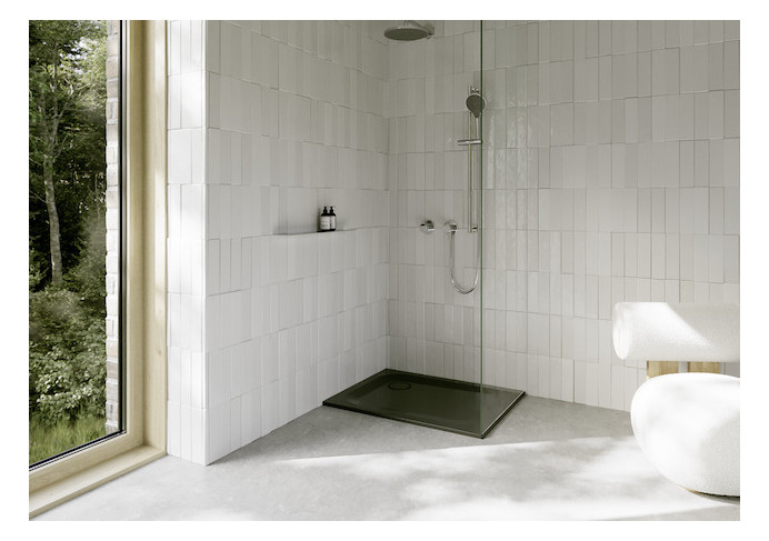 Duschwanne BetteUltra 1559 90x85x2,5cm, Antirutsch/Pro, Mini-Wannenträger, slate