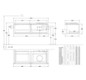 V&B Waschtischunterschrank Legato 120x38x50cm, Waschtisch rechts, mit LED-Beleuchtung, Glossy White