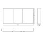 EMCO Aufputz-Lichtspiegelschrank prime 2 1400x700mm, 3-türig, aluminium/weiss