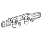 Geberit Anschlusswinkel FlowFit Ø 20 mm x Rp 1/2, AD 10 cm, 90Grad, 2-fach, vormontiert