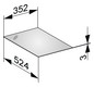 KEUCO Abdeckplatte Edition 11 35,2 x 0,3 x 52,4 cm, Weiß, Glas Weiß satiniert, ESG Glas Unterseite lackiert