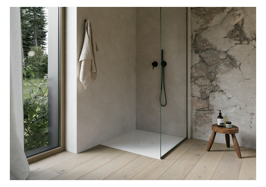 Bette Duschfliese Antirutsch Pro BetteAir 1000 x 1000 mm, snow, Rechteck, glasierter Titan-Stahl