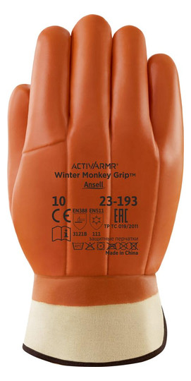 Ansell-Kälteschutzhandschuh Winter Monkey Grip...