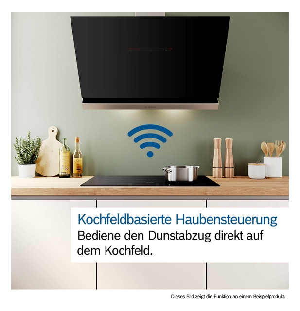 Deckendunstabzug 888mm ws A 56dB Ø150mm 450cbm/h LED 3st Abl/Uml T510mm