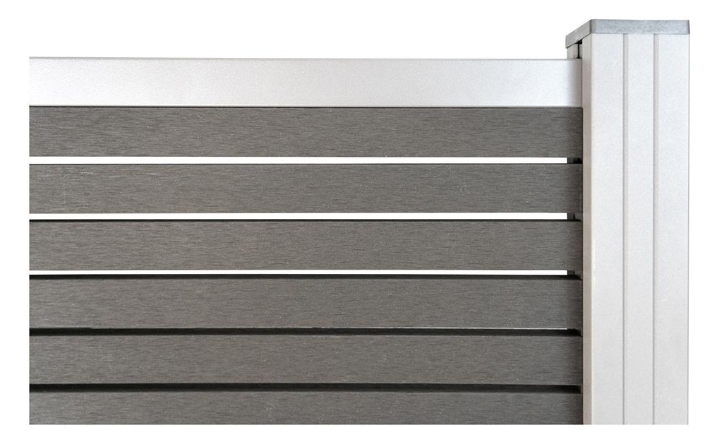 Bild HÖRVIG-Serie SILBER 180 x 180 cm SCHIEFERGRAU inkl. Start-& Abschluss BPC-Steckz - n.a.-1