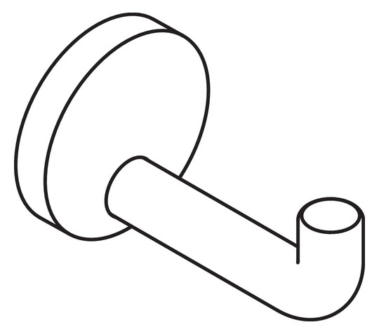 HEWI Einzelhaken 477 100mm, rubinrot