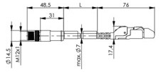 Patchkabel Cat5 SF/UTP IP20 10m gn M12 RJ45 22qmm