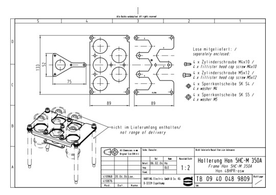 HART Han 48HPR Halterung-sti 09400489809 