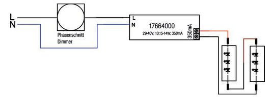 LED-Steuerung 10,15-14W 350mA IP20 dim Kstgeh Dimmung Phasenabschnitt dyn