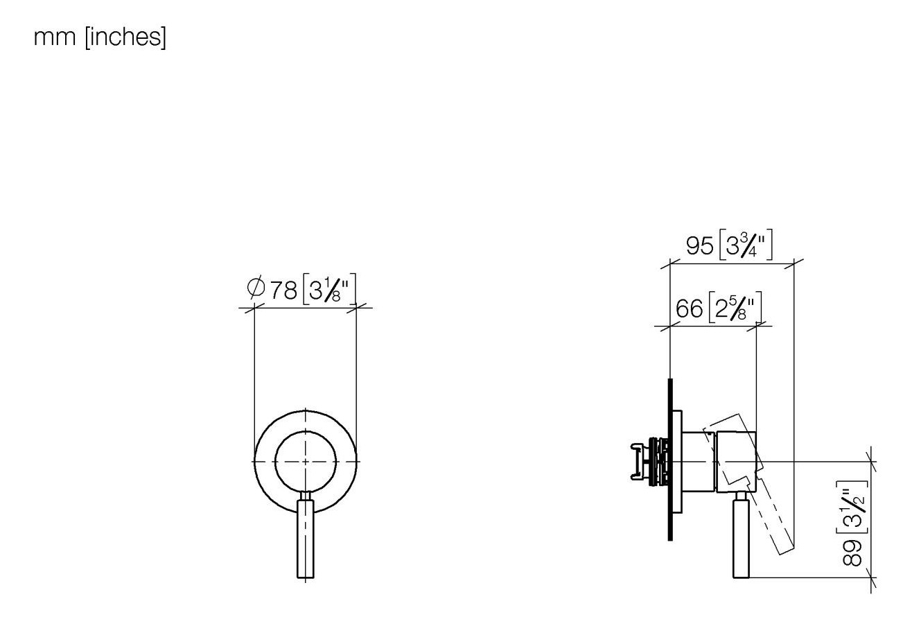 Dornbracht Fertigmontageset UP-Einhandmischer, mit Abdeckplatte d= 78mm, Bronze gebürstet