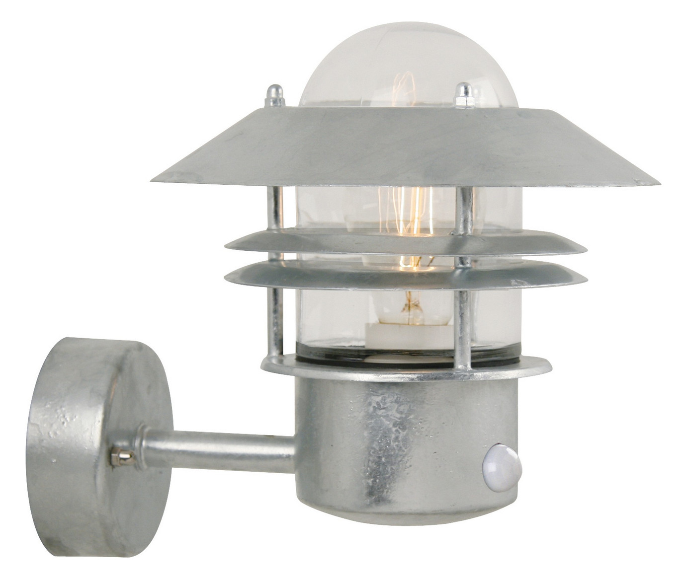 LED-Sensorleuchte Blokhus 60W gr IP54 E27 BWM 250x220x230mm