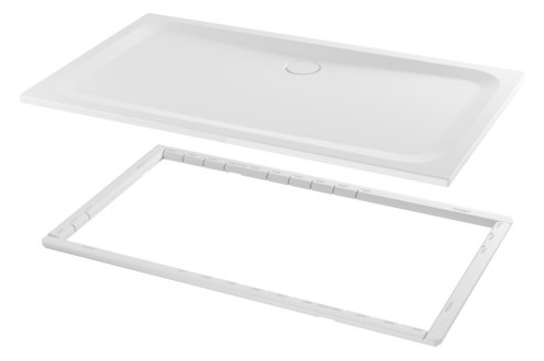 Duschwanne BetteUltra 5808 180x100x3,5cm, Glasur, Mini-Wannenträger, manhattan