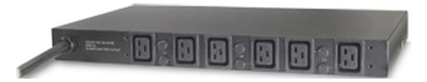 Rack-Stromverteilung 1HE 6Steckd 6xC19 400V Mit Sicherung Schaltbar