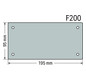 Schrank-Frontplatte 2HE Serie 850 lack B195xH95mm ST
