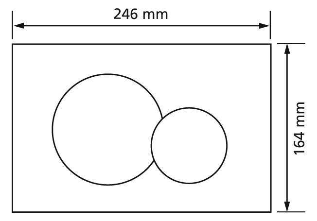 Burda Betätigungsplatte SIGMA01 2-Mengenspülung, Betätigung vorn, weiß