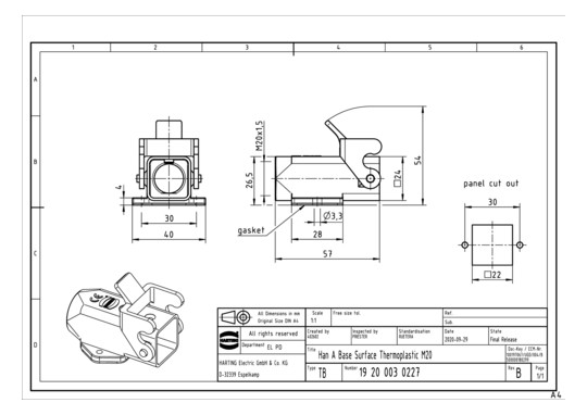 HART HAN 3A-ASG-QB-M20       19200030227 